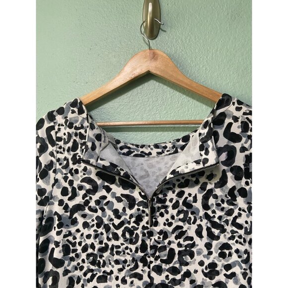 Tommy Bahama Women's Cheetah Print Knee Length Long Sleeve Dress Size Small - Picture 6 of 9